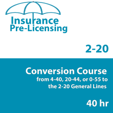 40 hr Pre-licensing - 2-20 CONVERSION COURSE (INS016FL40)